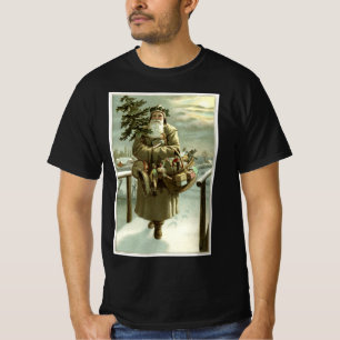 Vintage Christmas, Victorian Santa Claus with Toys T-Shirt