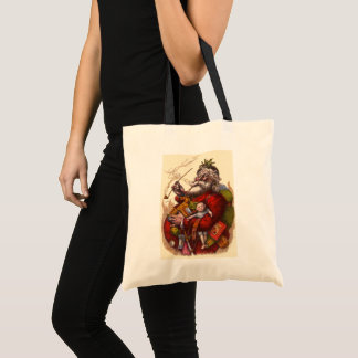 Vintage Christmas, Victorian Santa Claus With Toys Tote Bag