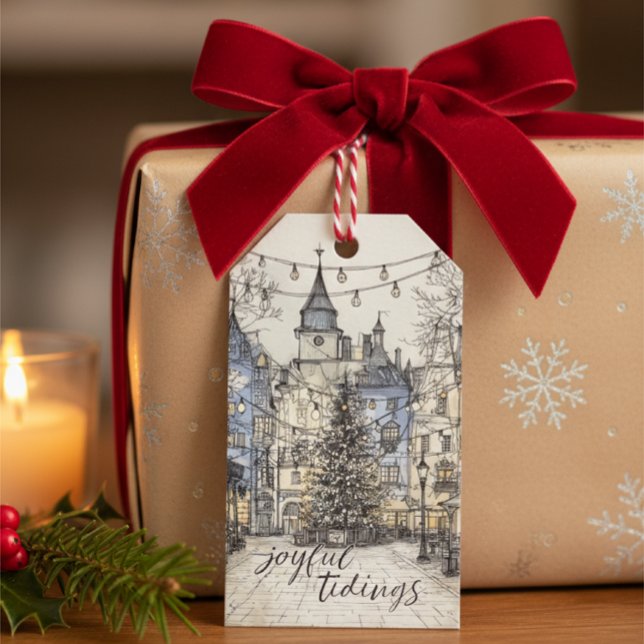 Vintage Christmas Village Gift Tag Cosy Christmas (Creator Uploaded)