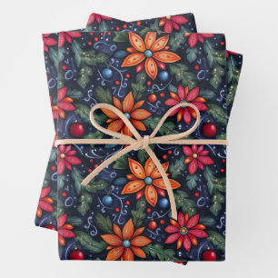 Vintage Christmas Village Wrapping Paper