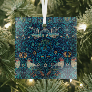 Vintage Christmas, William Morris Glass Tree Decoration