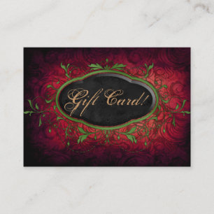 Vintage Christmas Wine Gift Certificate Leaves