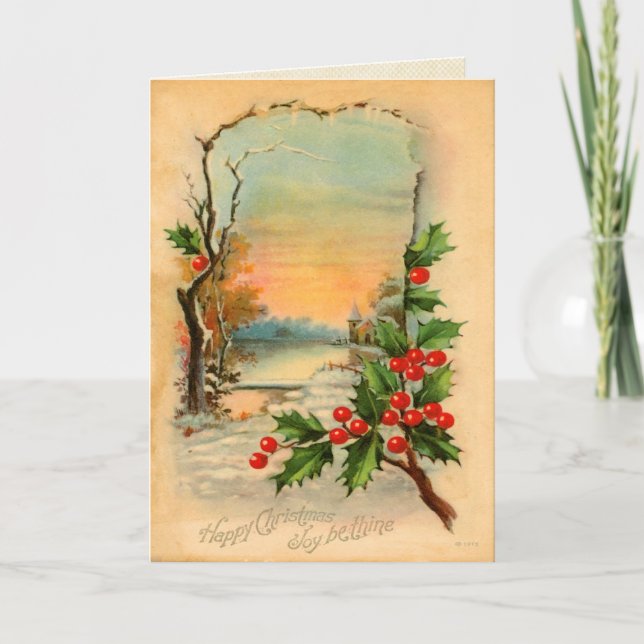 Vintage Christmas Winter Card (Front)