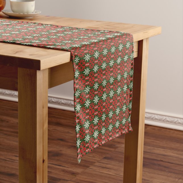 Vintage Christmas/winter patterned  Long Table Runner (In Situ)
