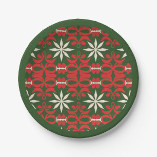 Vintage Christmas/winter patterned  Paper Plates