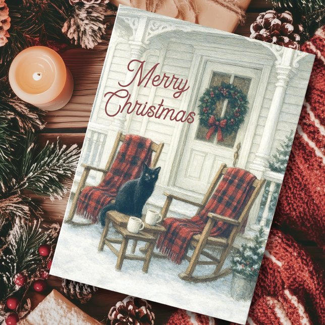 Vintage Christmas Winter Scene Holiday Card (Creator Uploaded)