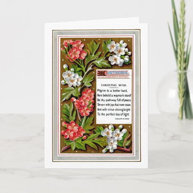 Vintage Christmas Wish Holiday Card (Front)