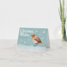 Vintage Christmas Wishes from a Robin