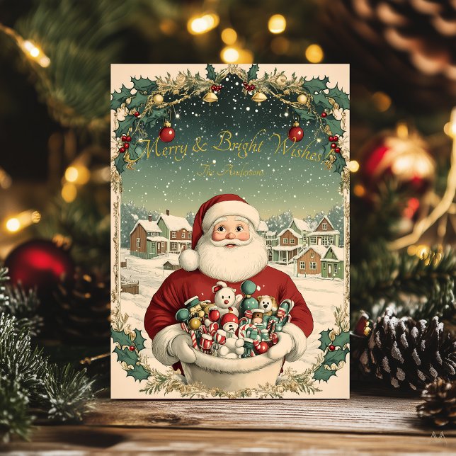 Vintage Christmas with Santa greeting card (Creator Uploaded)