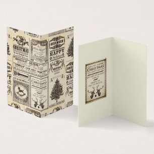 Vintage Christmas Words Card