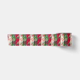 Vintage Christmas wrapping paper collage ribbon Satin Ribbon