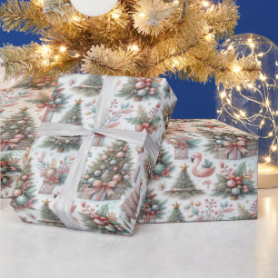 Vintage Christmas wrapping paper, festive! Paper
