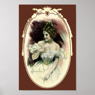 Vintage Christy Girl, Antique Bridal Portrait Poster