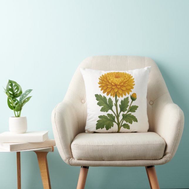Vintage Chrysanthemum Cushion (Chair)