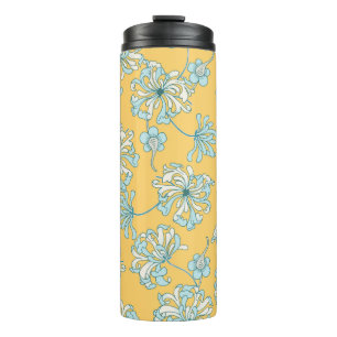 Vintage Chrysanthemum Flowers vintage Seamless Pat Thermal Tumbler
