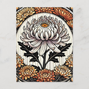 Vintage Chrysanthemums Postcard