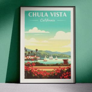 Vintage Chula Vista California Poster