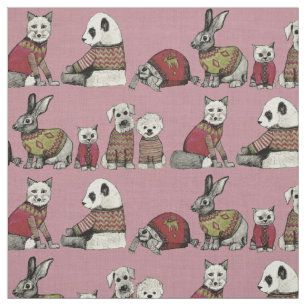 vintage chums pink fabric