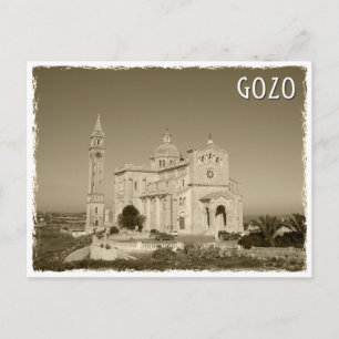 Vintage church at Gozo, Malta Postcard