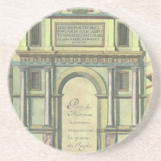 Vintage Church Door Entry Renaissance Architecture Coaster