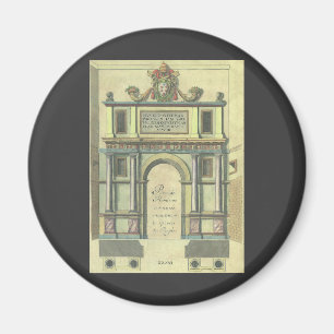 Vintage Church Door Entry Renaissance Architecture Magnet