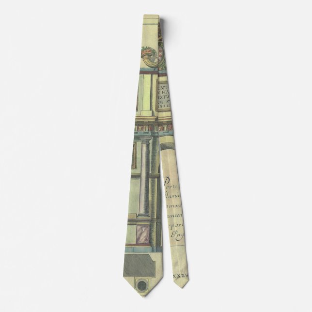 Vintage Church Door Entry Renaissance Architecture Tie (Front)