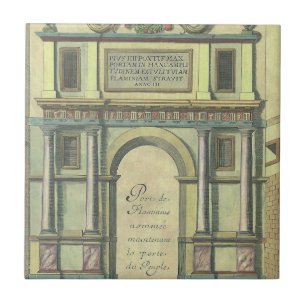 Vintage Church Door Entry Renaissance Architecture Tile