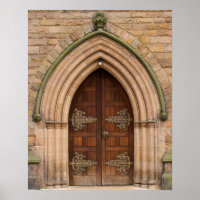Vintage Church Door - United Kingdom - Poster