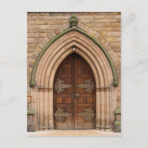 Vintage Church Doors - United Kingdom - Postcard