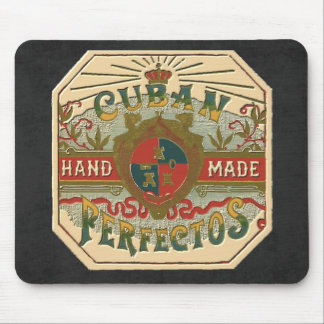 Vintage Cigar Ad Label Cuban Perfectos Tobacco Mouse Pad