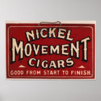 Vintage Cigar Advertisement: Nickel Movement