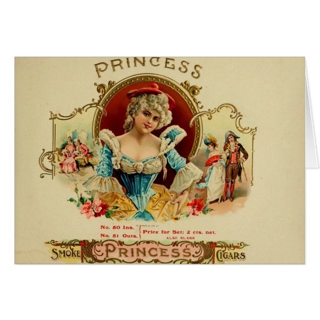 Vintage Cigar Box Label (Front Horizontal)