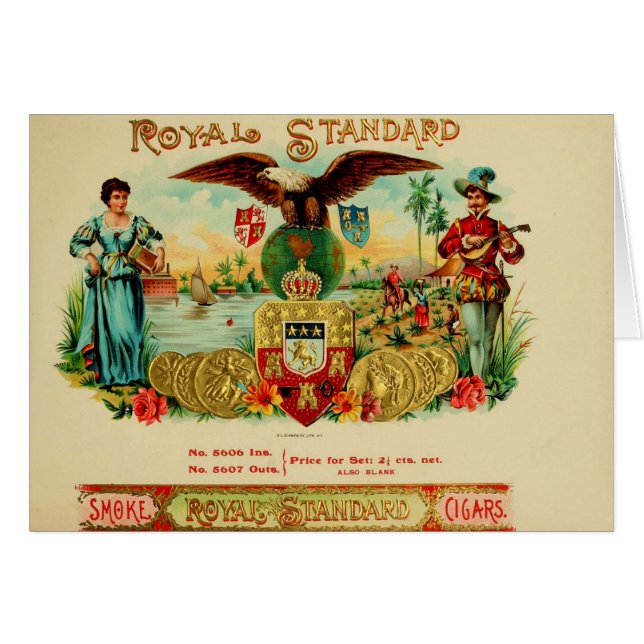 Vintage Cigar Box Label (Front Horizontal)