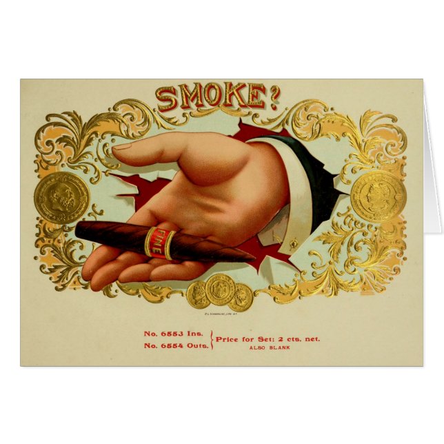Vintage Cigar Box Label (Front Horizontal)