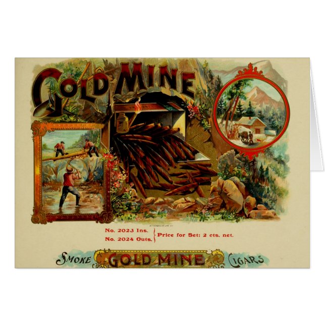 Vintage Cigar Box Label (Front Horizontal)