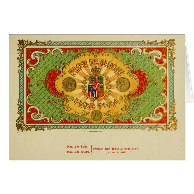 Vintage Cigar Box Label (Front Horizontal)