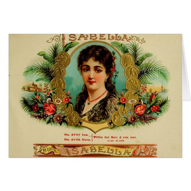 Vintage Cigar Box Label (Front Horizontal)