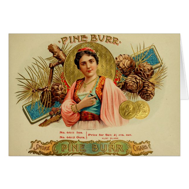 Vintage Cigar Box Label (Front Horizontal)