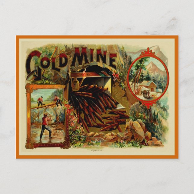 Vintage Cigar Box Label Postcard (Front)