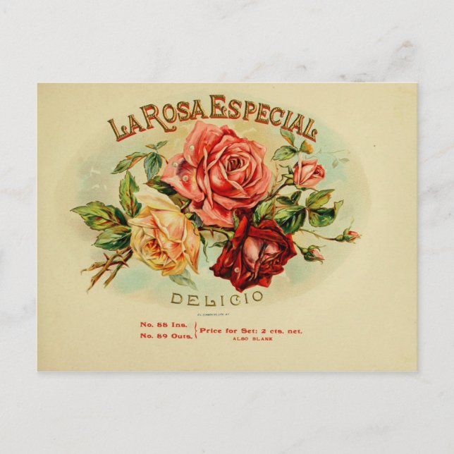 Vintage Cigar Box Label Postcard (Front)
