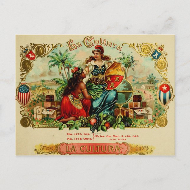 Vintage Cigar Box Label Postcard (Front)