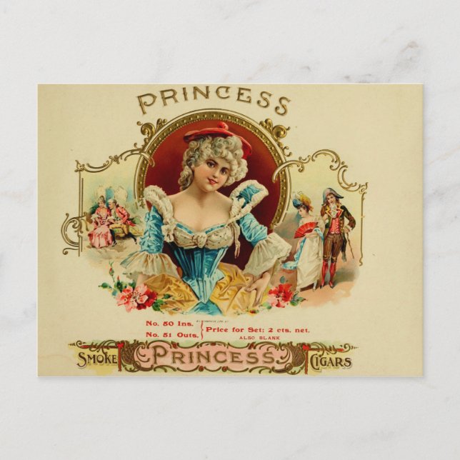 Vintage Cigar Box Label Postcard (Front)