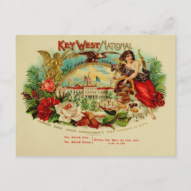 Vintage Cigar Box Label Postcard (Front)