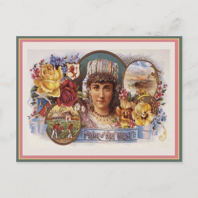 Vintage Cigar Box Label Postcard (Front)