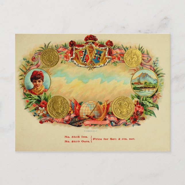 Vintage Cigar Box Label Postcard (Front)