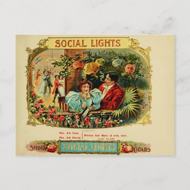 Vintage Cigar Box Label Postcard (Front)