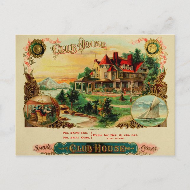 Vintage Cigar Box Label Postcard (Front)
