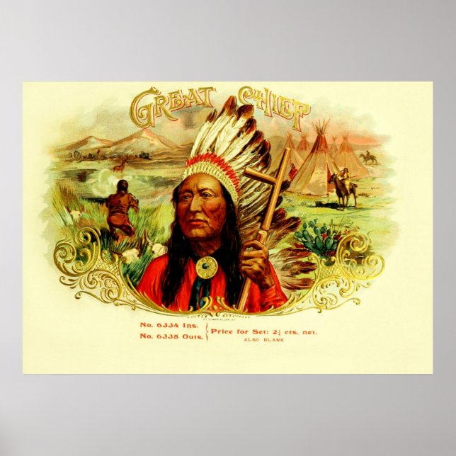 Vintage Cigar Box Label Poster (Front)