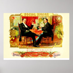 Vintage Cigar Box Label Poster