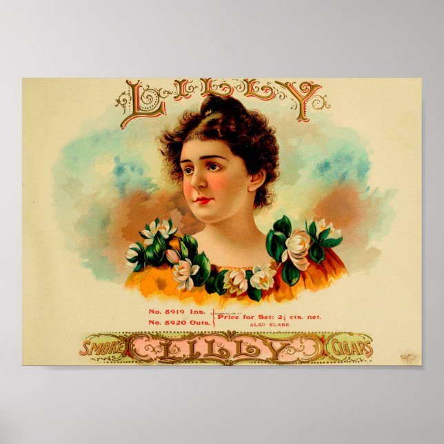 Vintage Cigar Box Label Poster (Front)